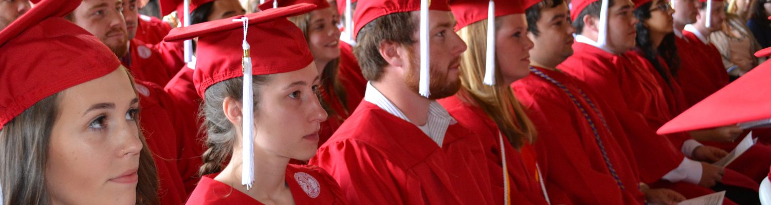 undergraduates on graduation day