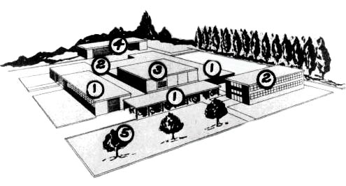 Drawing of Weaver Labs labeling reas of the building.