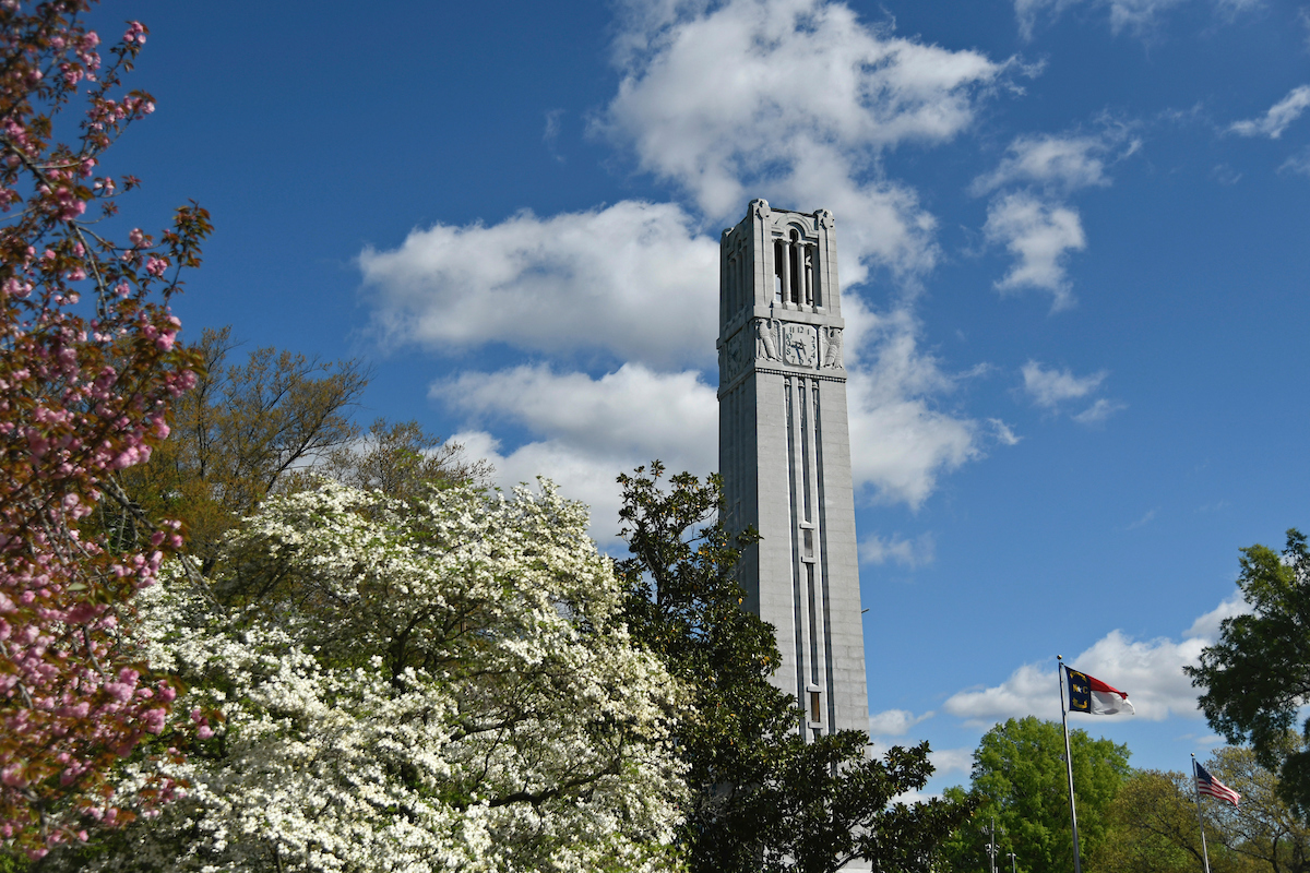 Belltower with flowers